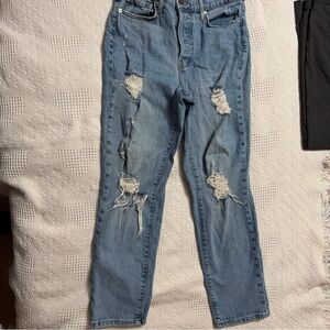 BDG urban outfitters Light Blue Distressed Straight Leg Jeans